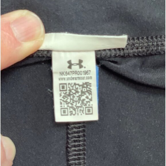 UNDER ARMOUR Women's Activewear Leggings Pants Size XS/S Black White Cropped EUC - Picture 5 of 9